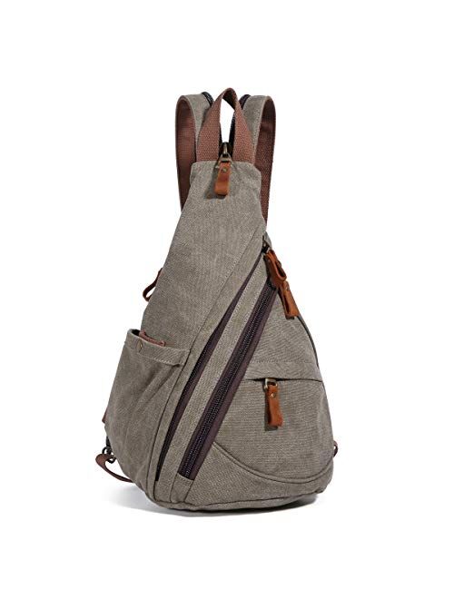 KL928 Sling Bag - Small Crossbody Backpack Shoulder Casual Daypack Multipurpose Rucksack for Men Women Outdoor Cycling Hiking Travel