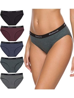 Wealurre Womens Underwear Cotton Bikini Breathable Sport Low Rise Panty for Women Multipack