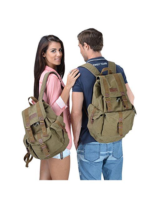 Gootium 21101 Specially High Density Thick Canvas Backpack Rucksack