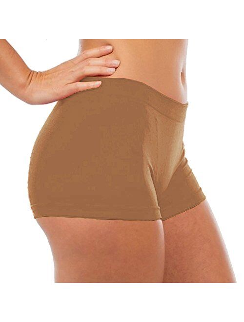 Victoria Women's Seamless Spandex Boyshort Underskirt Pant Short Leggings