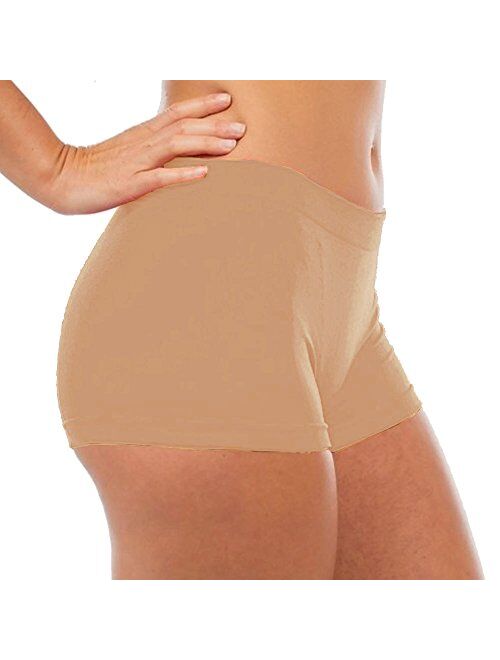 Victoria Women's Seamless Spandex Boyshort Underskirt Pant Short Leggings