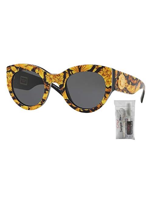 Versace VE4353 Cat Eye Sunglasses For Men For Women+FREE Complimentary Eyewear Care Kit