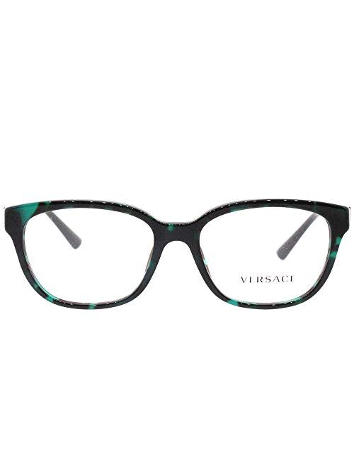 Versace Versase VE3240 5076 52 Green Havana Woman Square Eyeglasses