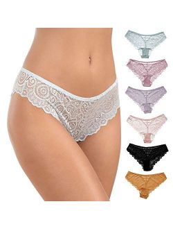 Alyce Intimates Pack of 6 Womens Lace Bikini