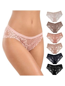 Alyce Intimates Pack of 6 Womens Lace Bikini