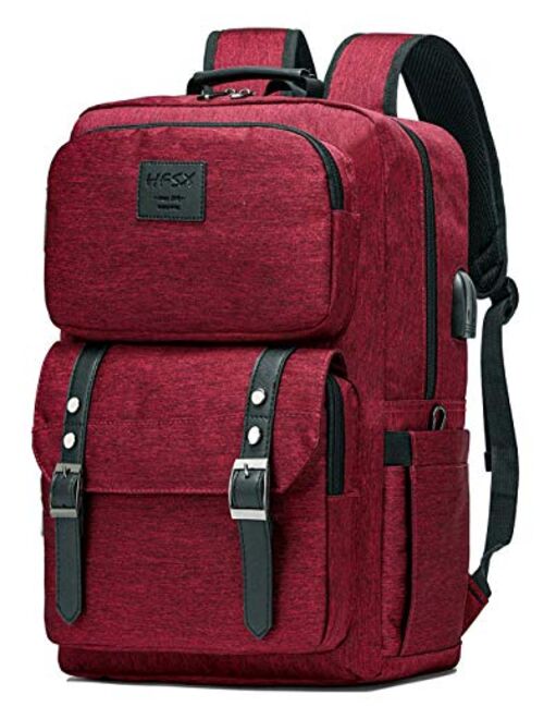 Laptop Backpack College Backpacks Bookbag Vintage Backpack Bookbags Water Resistant Back Pack for Women Men fit 15.6 inch