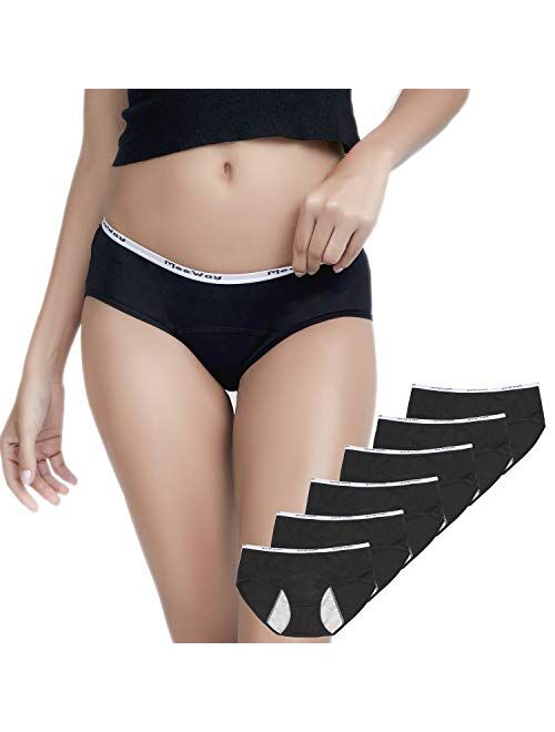 Buy Nalwort Teen Girls Period Underwear Menstrual Period Panties Leak-Proof  Organic Cotton Protective Briefs Pack of 6 online