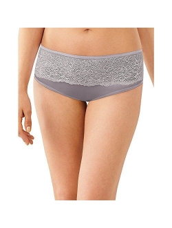 Womens One Smooth U Comfort Indulgence Satin with Lace Hipster Panty