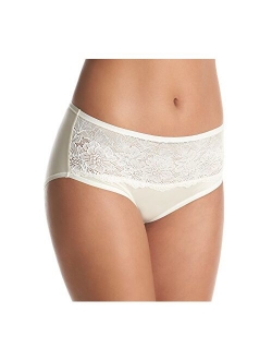 Womens One Smooth U Comfort Indulgence Satin with Lace Hipster Panty