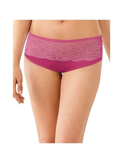 Womens One Smooth U Comfort Indulgence Satin with Lace Hipster Panty