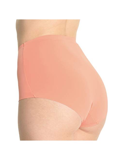 ToBeInStyle Women's 6 Pack High Waisted Seamless Basic Laser Cut Panties