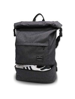 15.6 Travel Laptop Backpack,Roll Top Water Resistant Lightweight School Bag