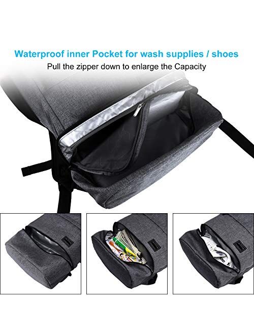 15.6 Travel Laptop Backpack,Roll Top Water Resistant Lightweight School Bag