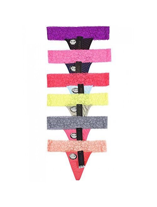 WHITE APPAREL Ladies Thong Panties Various Styles (Pack of 12)