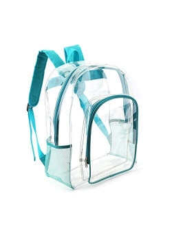 Heavy Duty Transparent Clear Backpack See Through Backpacks for School,Sports,Work,Stadium,Security Travel,College