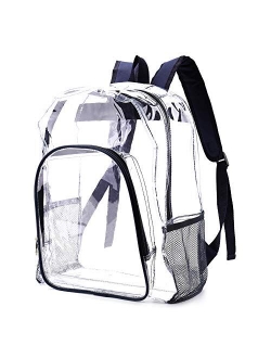 Heavy Duty Transparent Clear Backpack See Through Backpacks for School,Sports,Work,Stadium,Security Travel,College