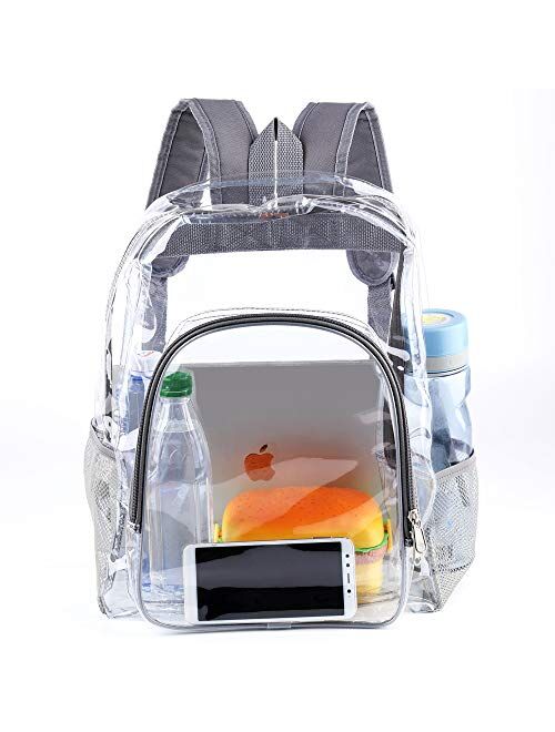 Heavy Duty Transparent Clear Backpack See Through Backpacks for School,Sports,Work,Stadium,Security Travel,College