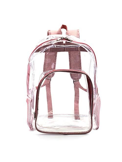 Heavy Duty Transparent Clear Backpack See Through Backpacks for School,Sports,Work,Stadium,Security Travel,College