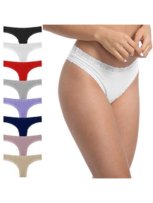 GAREDOB Pack Of 10 Sexy Womens Lace Thongs Underwear, Assorted Different Lace Pattern & Colors