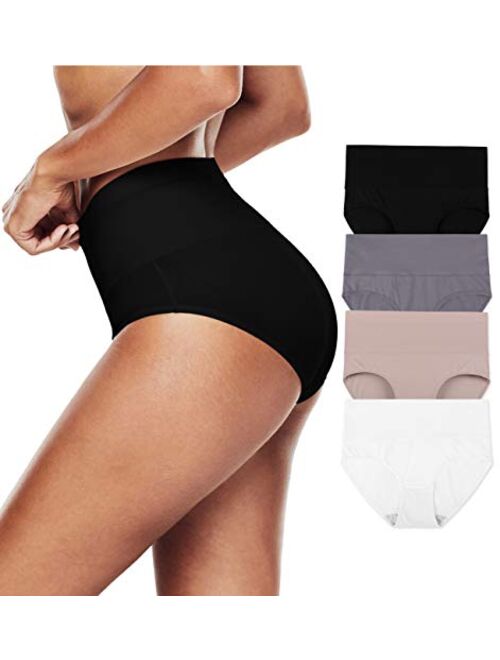 TUTUESTHER Womens Underwear High Waistd Panties Postpartum Cotton Full Briefs Multipack