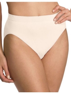 Comfort Revolution Women`s Microfiber Seamless Hi Cut Panty