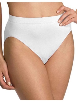 Comfort Revolution Women`s Microfiber Seamless Hi Cut Panty