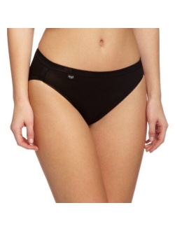 Sloggi Womens 3 Pack Basic+ Cotton Rich Tai Brief Black or White