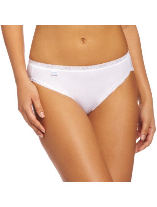 Sloggi Womens 3 Pack Basic+ Cotton Rich Tai Brief Black or White