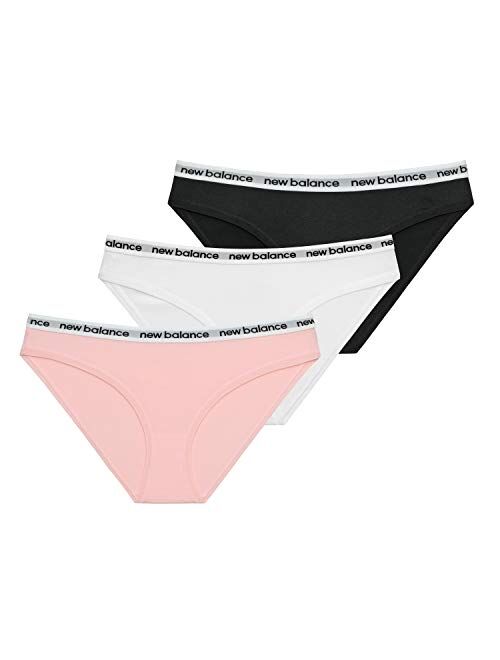 New Balance Women's Premium Performance Logo Elastic Hipster (3 Pack or 6 Pack of Women's Underwear)