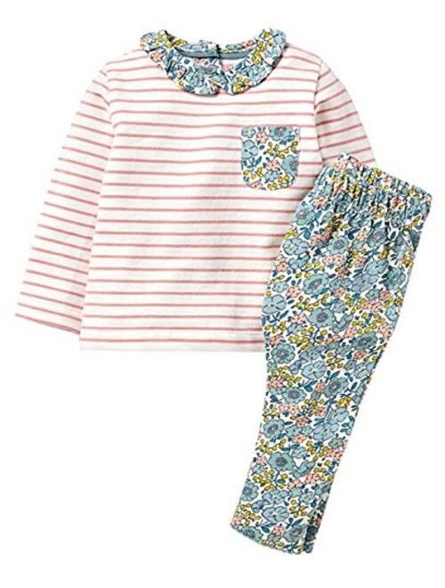 Toddler Girls Outfit Set Kids Long Sleeve Tee and Pants Set Casual Soft Clothing Sets