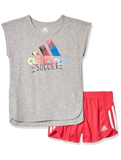 Girls Sleeve Tee & Sport Short Clothing Set