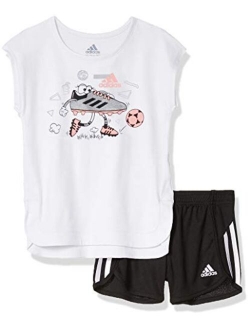 Girls Sleeve Tee & Sport Short Clothing Set