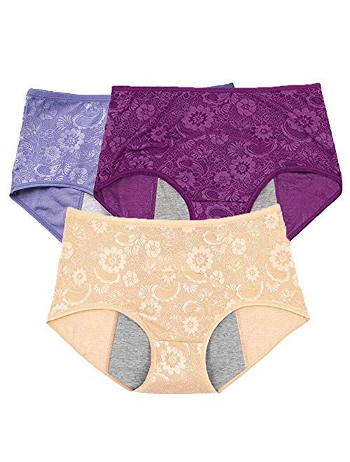 Women's Period Panties Menstrual Underwear Protective Menstrual Jacquard Easy Clean