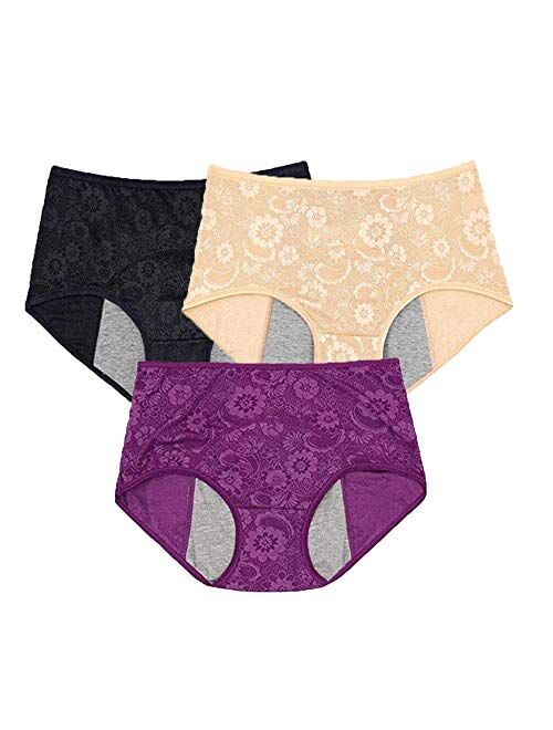 Women's Period Panties Menstrual Underwear Protective Menstrual Jacquard Easy Clean