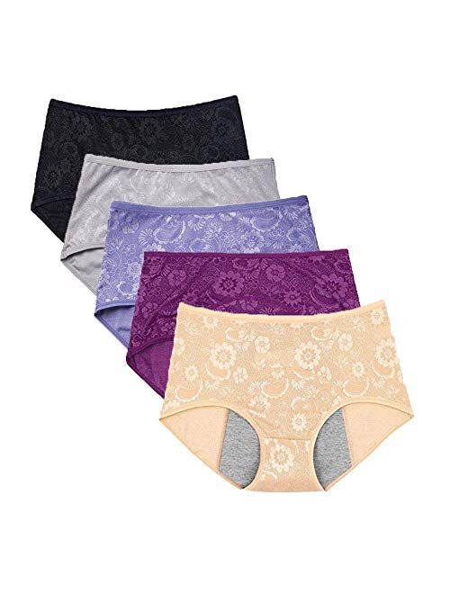 Women's Period Panties Menstrual Underwear Protective Menstrual Jacquard Easy Clean