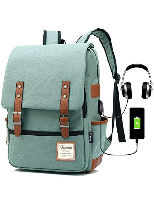 Slim Laptop Backpack for Women, Fashion Travel Rucksack College School Bookbag