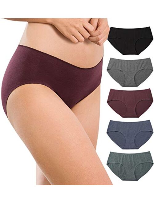 ALTHEANRAY Womens Underwear Cotton Seamless Soft Hipster Panties Ladies Mid Rise Bikini