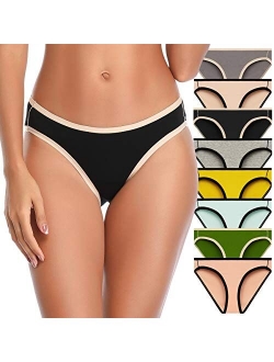 IESUNNY Women's Underwear, Cotton Low Rise Stretch Bikini Hipster Briefs Panties for Women Mutipack