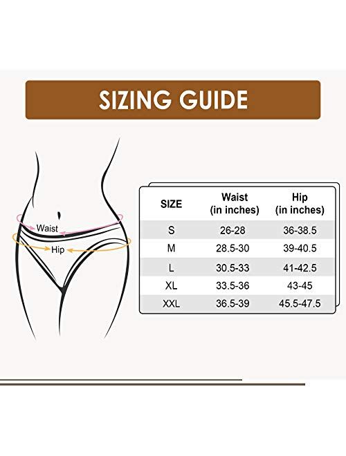 IESUNNY Women's Underwear, Cotton Low Rise Stretch Bikini Hipster Briefs Panties for Women Mutipack