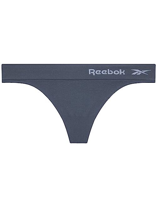 Buy Reebok Women's Nylon/spandex Seamless Thong Underwear (3 Pack) online