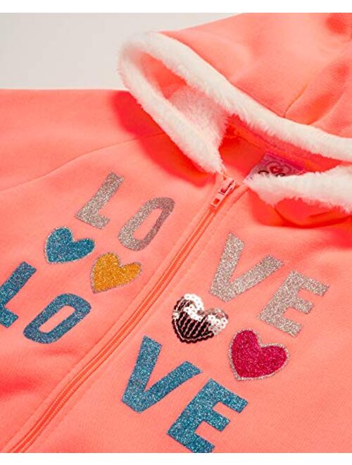 Real Love Girls 2-Piece Sherpa Lined Hoodie Jog Set