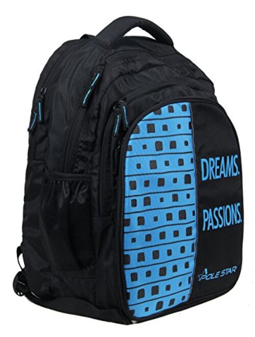 Fly USA Polestar"BIG-4" 40 Lt Black Skyblue Casual Backpack I School Bag