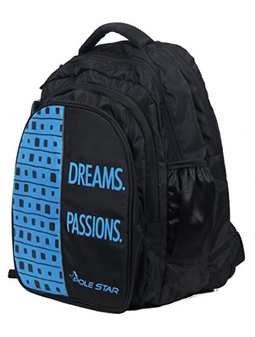 Fly USA Polestar"BIG-4" 40 Lt Black Skyblue Casual Backpack I School Bag