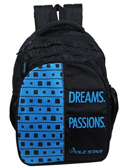 Fly USA Polestar"BIG-4" 40 Lt Black Skyblue Casual Backpack I School Bag