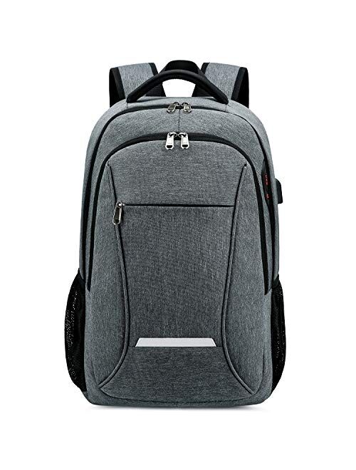 XQXA Travel Backpack for Men&Women,Water Resisitant Tech Campus School Backpack Anti-Theft Black Backpack for 17 Inch Laptop