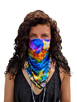 Velu Rave Face Masks (2 in 1) Reversible Bandanas for Dust, Outdoors, Raves, Festivals with microFLEX Filtering Technology