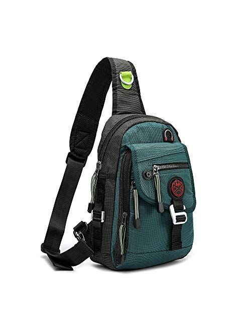 Nicgid Sling Bag Chest Shoulder Backpack Crossbody Bags for iPad Tablet Outdoor Hiking Men Women