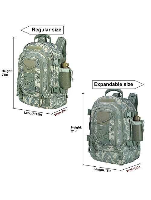 Outdoor 3 Day Expandable 40-64L Backpack Military Tactical Hiking Bug Out Bag