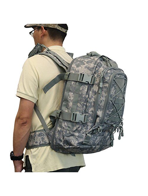 Outdoor 3 Day Expandable 40-64L Backpack Military Tactical Hiking Bug Out Bag