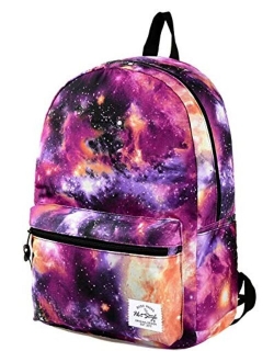 TRENDYMAX Galaxy Backpack for School Girls & Boys, Durable and Cute Bookbag with 7 Roomy Pockets